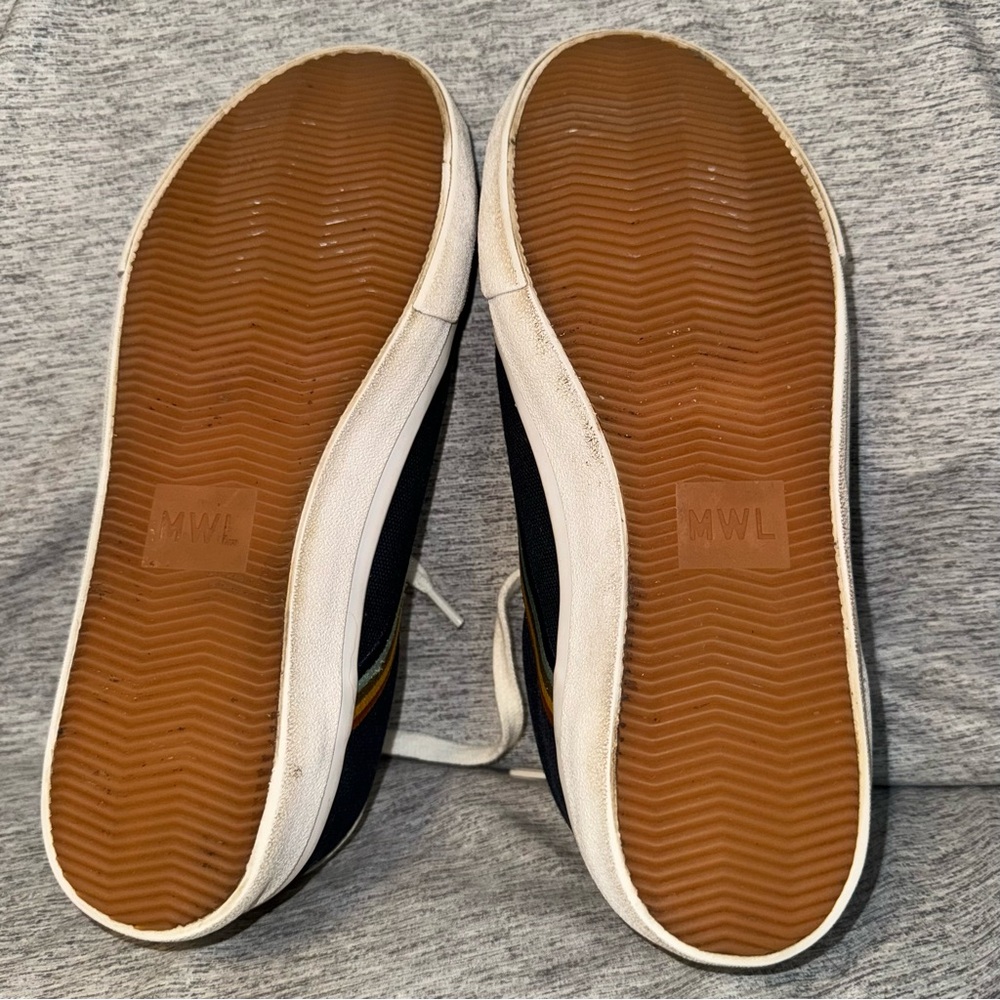MADEWELL Delia Deep Navy Rainbow Sneakers, Women’s Size 8,‎ EUC - Picture 4 of 8